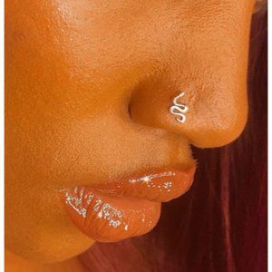 14kt Snake Nosestud Symbols of Rebirth Made With 14kt Yellow Gold 20 Gauge